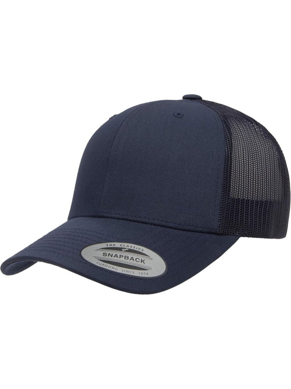 Men's Navy Cotton Classics Trucker Mesh Cap YP Snapback Loose Fit Hat Cap